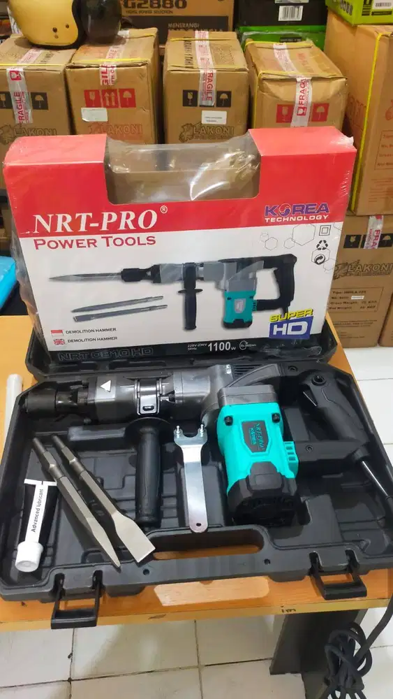 Mesin Bor Demolition Hammer Drill 15Joule - NRT-PRO 0810HD
