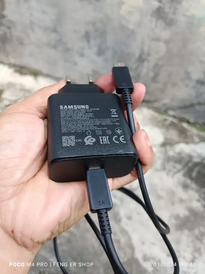 Charger Ori Samsung 45W (SUPER FAST CHARGING )