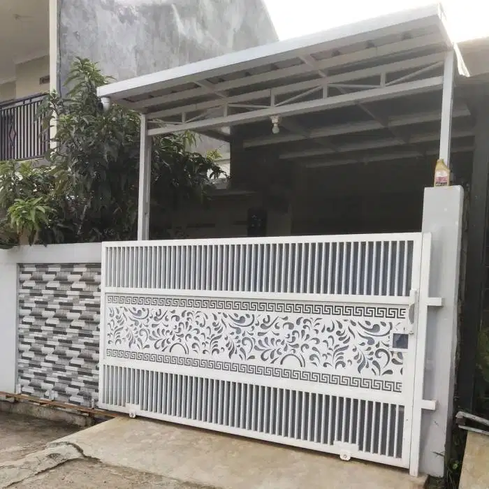 Pagar garasi kombinasi laser cuting