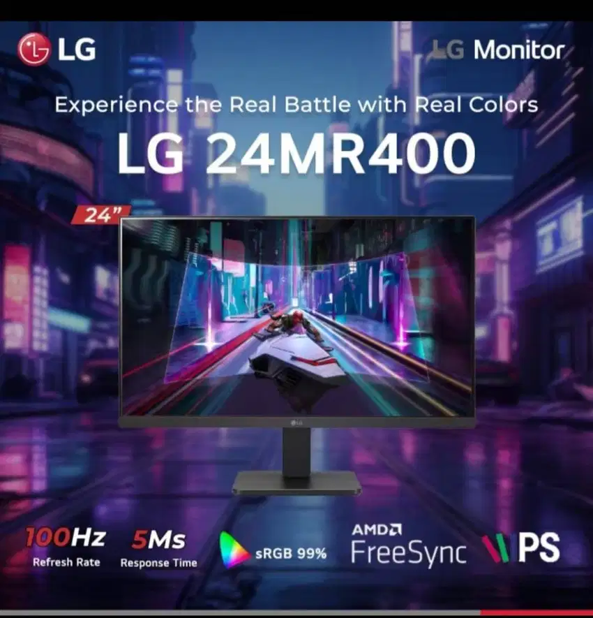 Monitor LG 24MR400-B  24'' Full HD  IPS (100Hz)