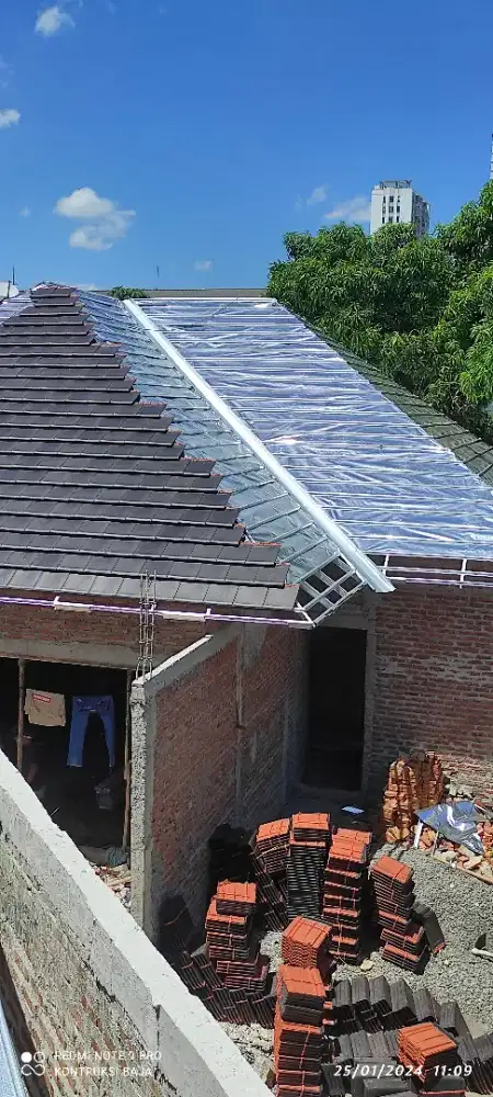 Terima pemasangan rangka atap baja ringan