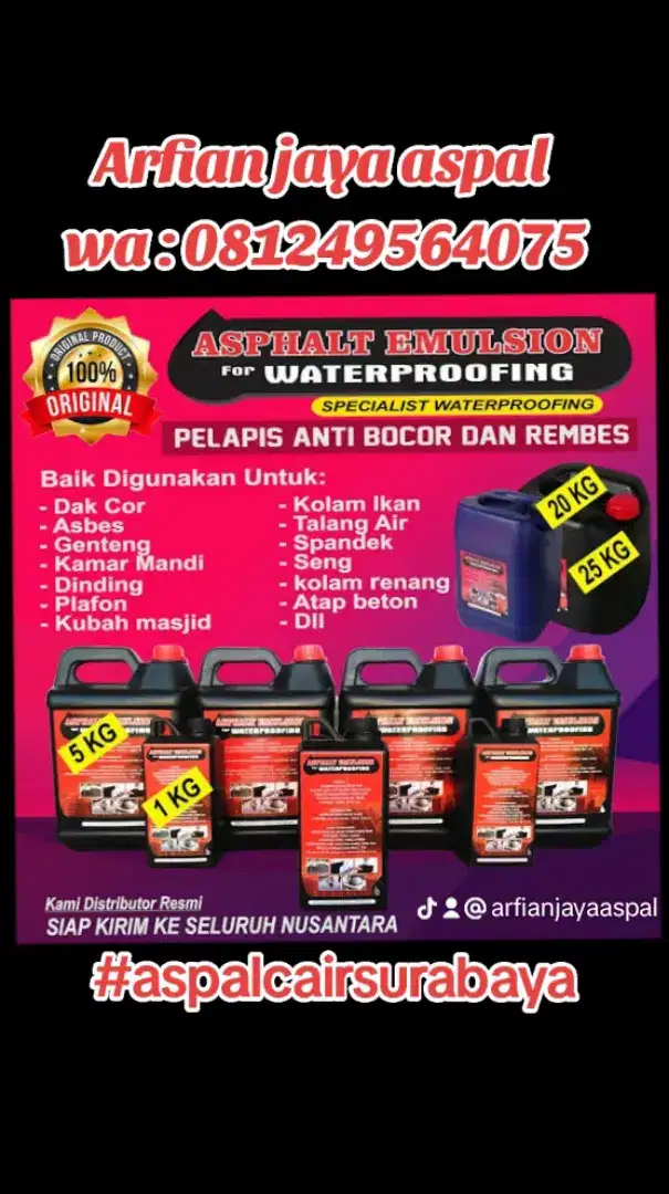 Aspal cair pelapis anti bocor malang