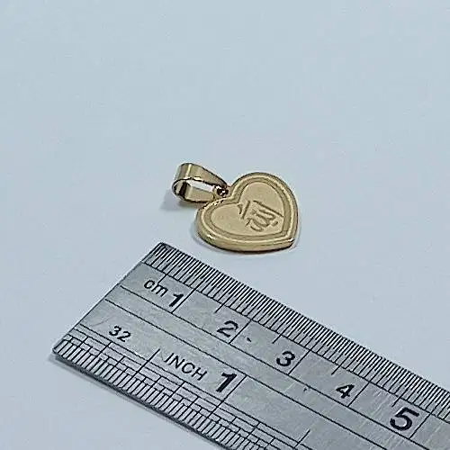 Liontin Titanium Stainless Gold Lafadz Allah Kaligrafi 1,5cm LAG01