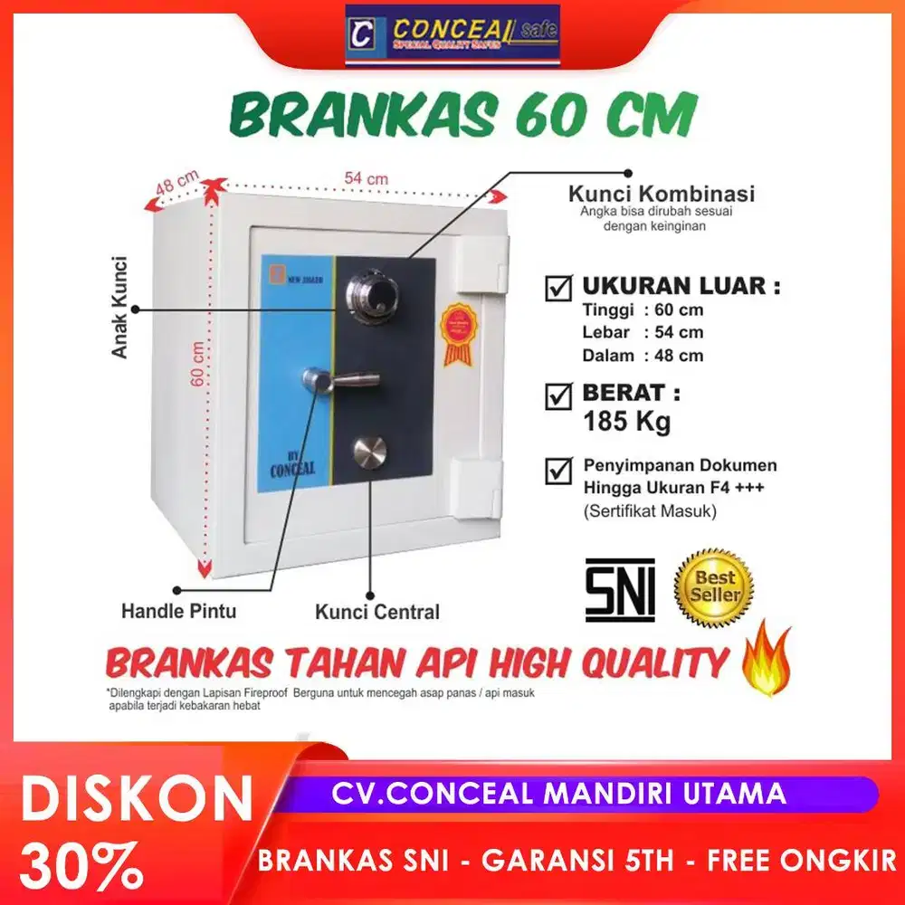 Brankas NEW ZIGLER SAFE SNI size I gratis ONGKIR