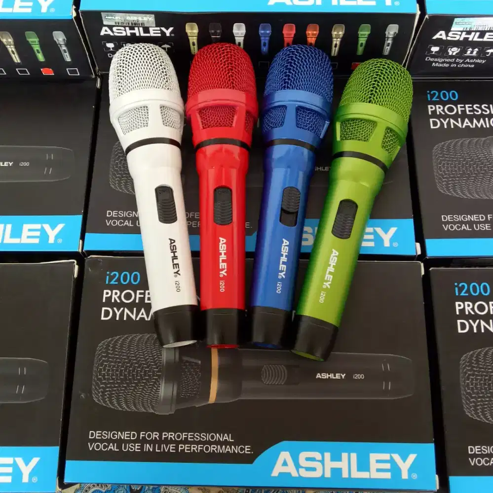 Mic Vocal ASHLEY i200 Original MICROPHONE ASHLEY i200 dynamic mic