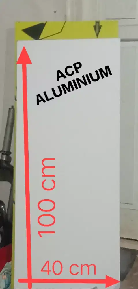 ACP aluminum putih kilap glossy
