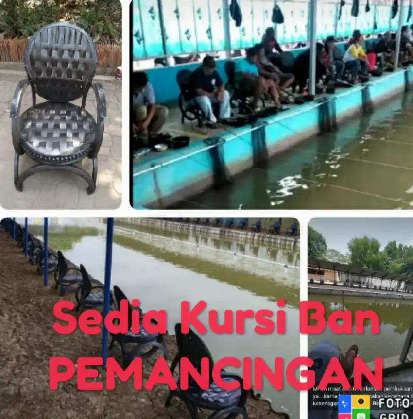 kursi pemancingan dari ban bekas non plastik ato kayu
