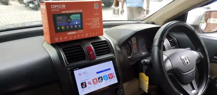 Head unit android orca 9 inc di Honda CRV gen 3+ frame + kamera mundur