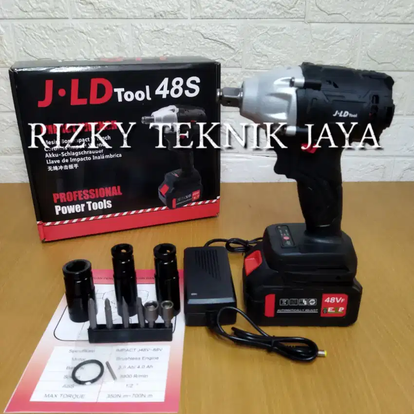 MESIN BOR BATERAI BUKA BAUT JLD IMPACT WRENCH 48S