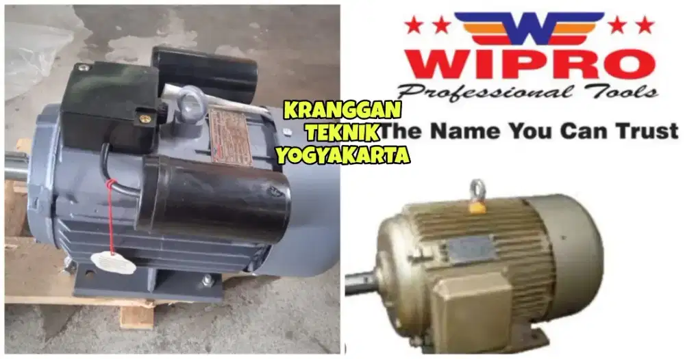 (KRANGGAN TEKNIK)dinamo listrik 3 pk elektromotor 3 hp merk Wipro