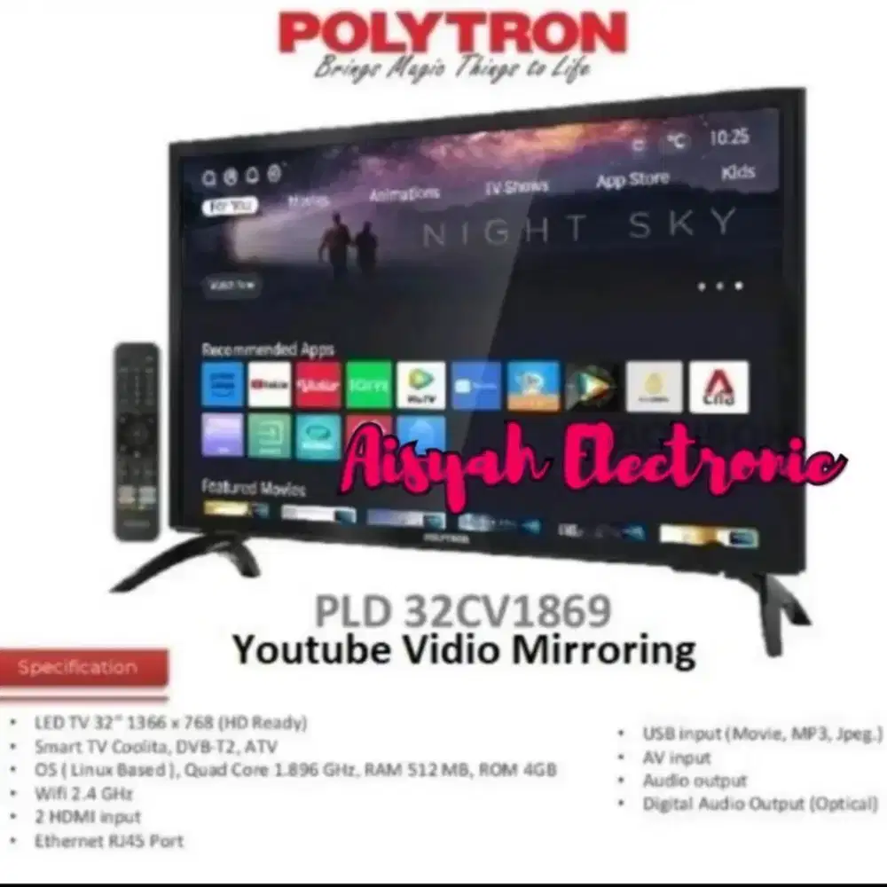 TV LED POLYTRON 32IN SMART TV