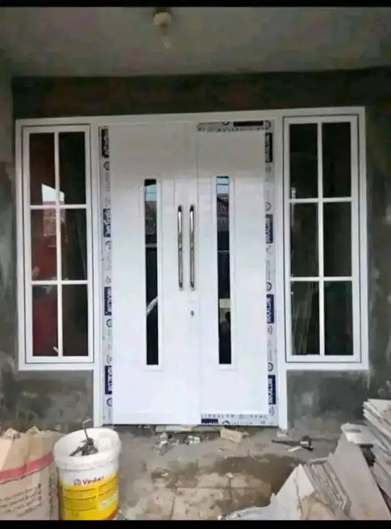 Pintu panel dabel alumunium