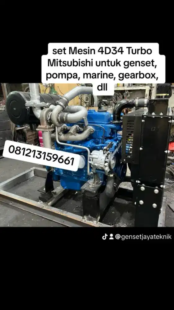 4D34 set Mesin ps120 Mitsubishi canter ps125 4d34 turbo