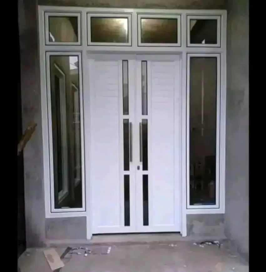 Pintu panel dabel alumunium