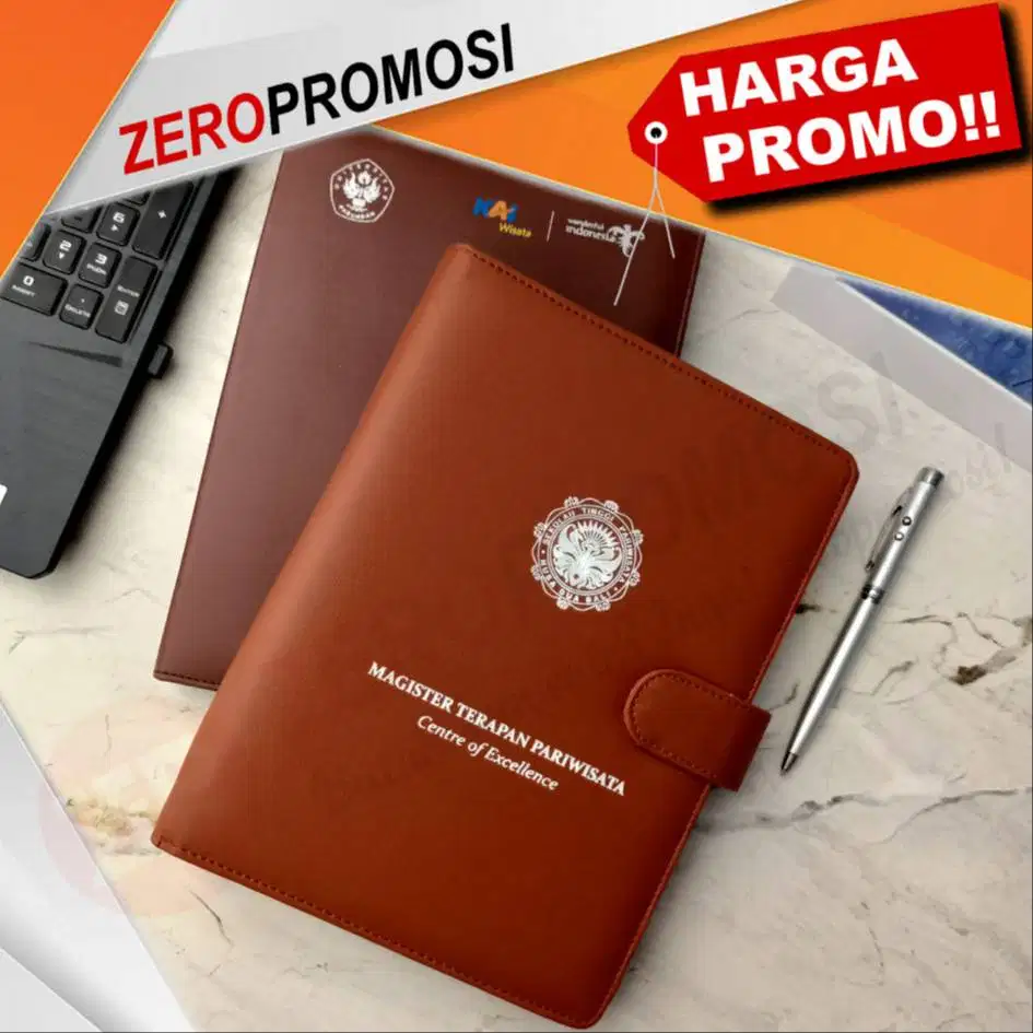 Merchandise Kantor Souvenir Buku Agenda Kulit Tipe AG-Custom Promosi