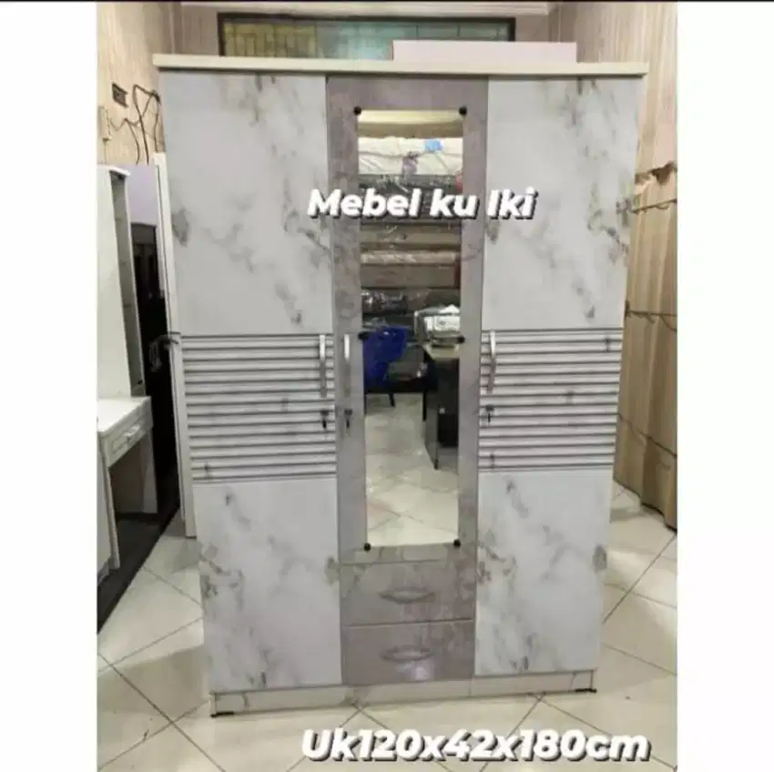 Lemari pakaian 3pintu PB tebel murah bisa kirim COD