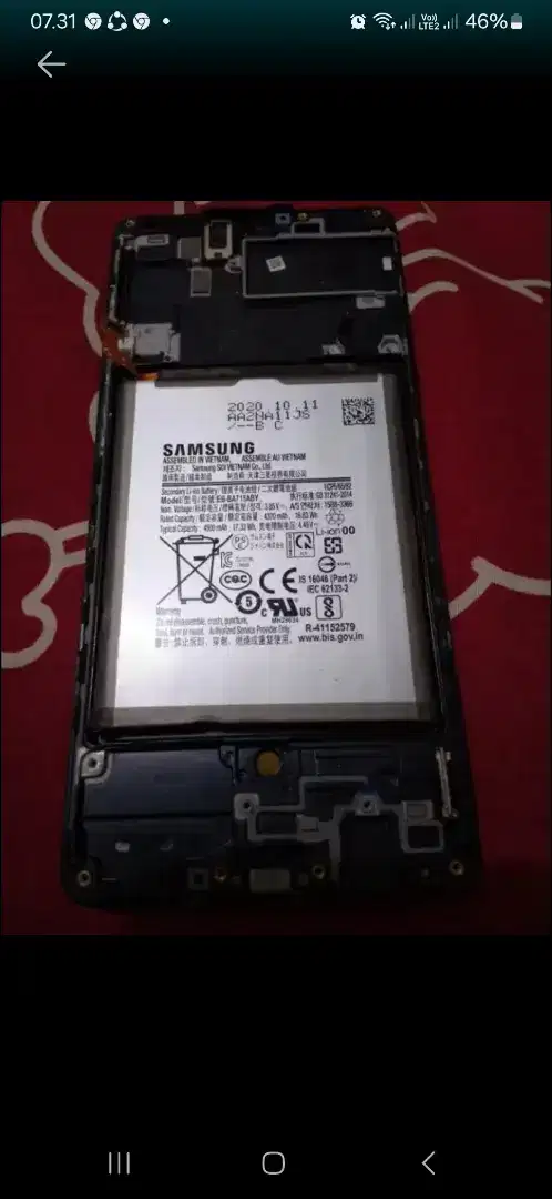 Lcd Samsung a71 jual apa adanya sudah termasuk batre