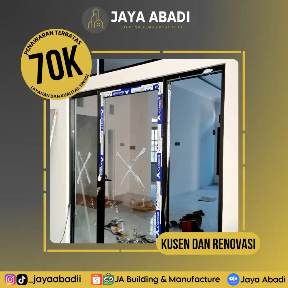 Kusen Pintu Jendela Aluminium Kaca