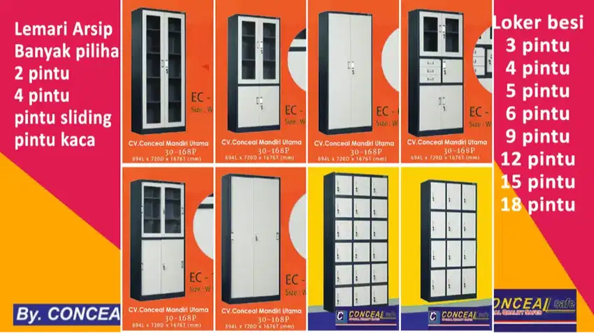 Lemari arsip dokumen import Loker Locker Besi sliding Filling Cabinet