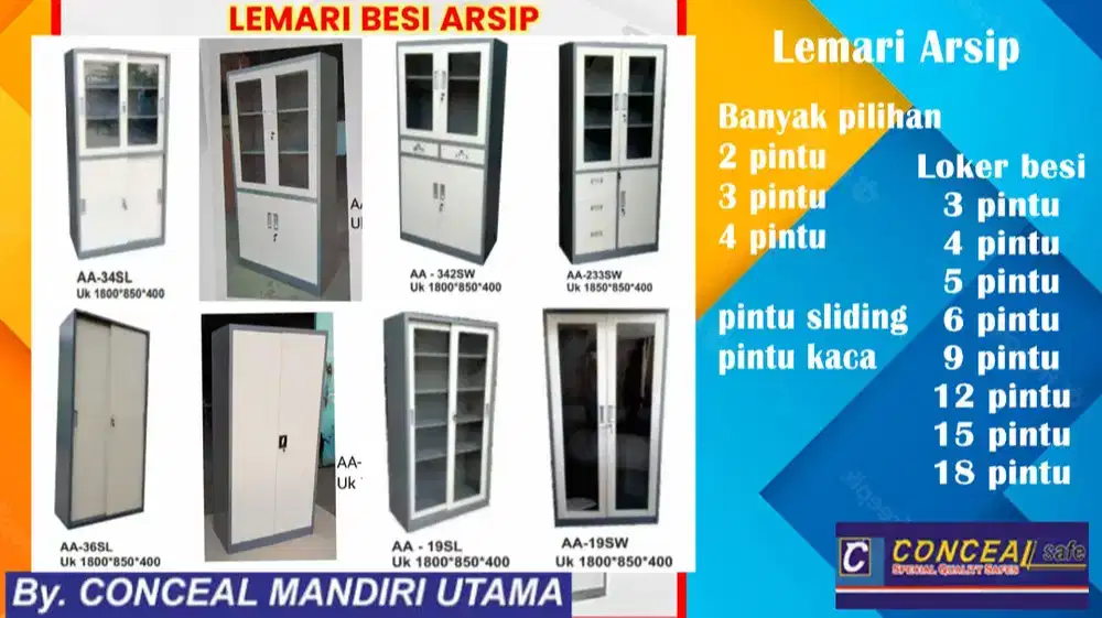 Lemari arsip dokumen sekolah Loker Locker Besi sliding Filling Cabinet