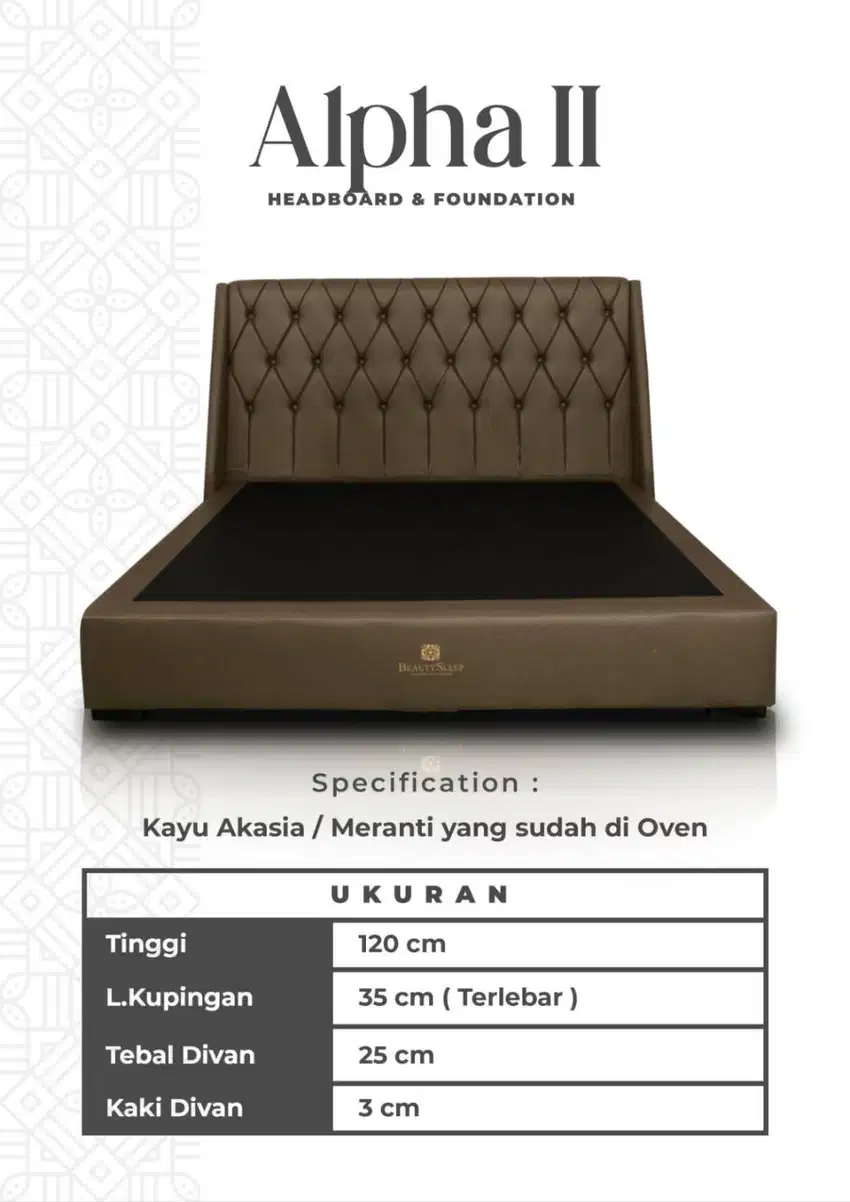 Romance - Dipan Sandaran Kasur Tipe ALPHA II