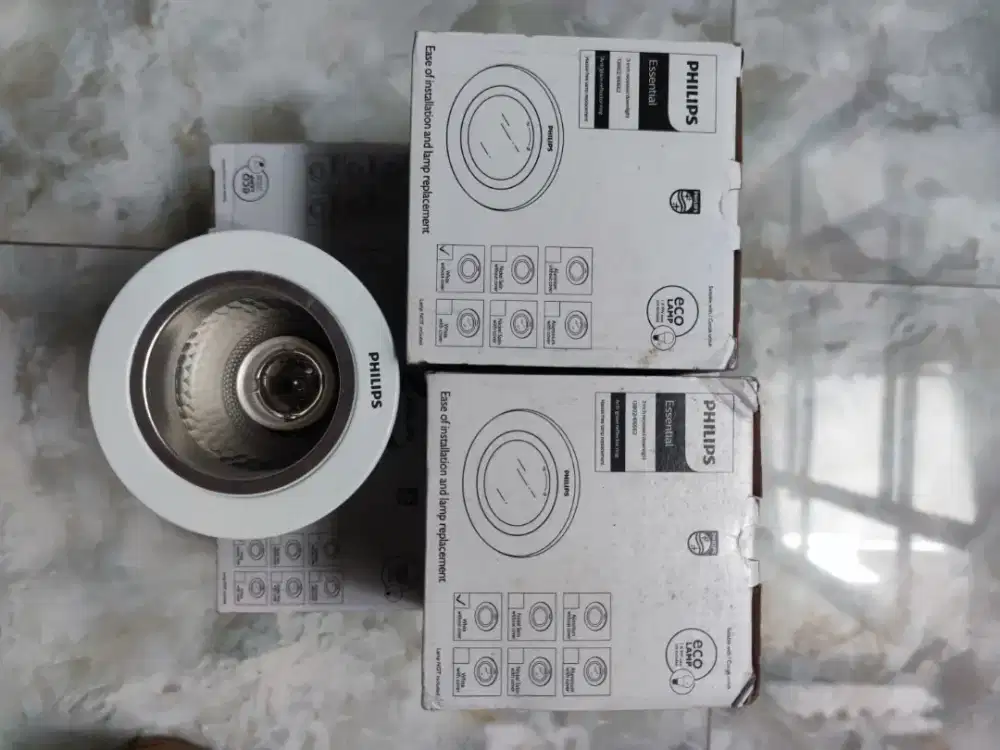 Dudukan Lampu Downlight Philips 3 inchi (eco lamp) Baru