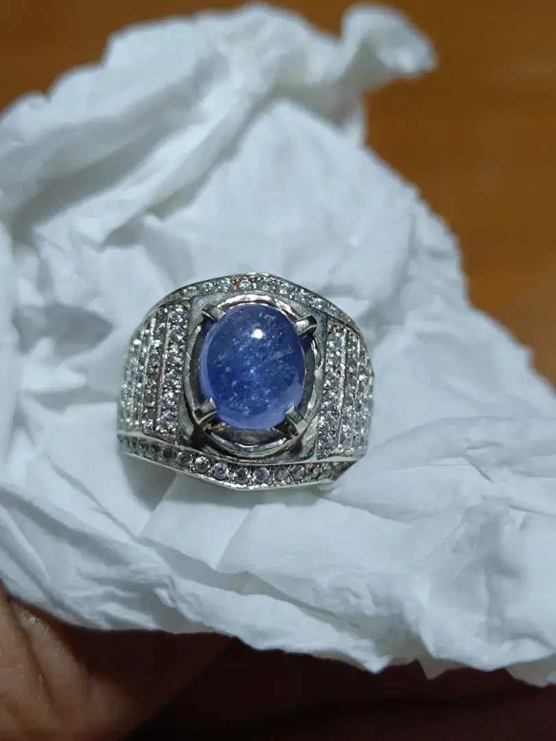 Cincin pria Blue Safir