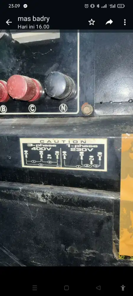 Dijual Genset Merek Yama 27KVa kondisi Normal tinggal pakai