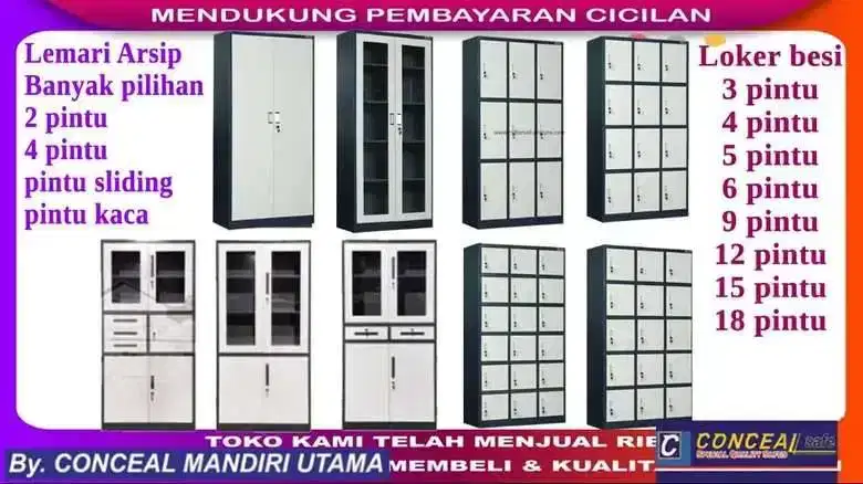 Filing Cabinet Lemari Arsip Dokumen Loker Locker Besi baru bekas  Pro