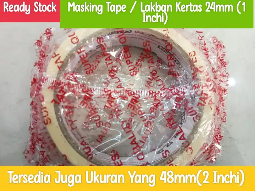 Lakban Kertas Masking Tape 1 Inchi / 24mm