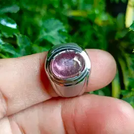 Cincin Batu Permata Natural PINK SAPPHIRE + MEMO (4,26ct)