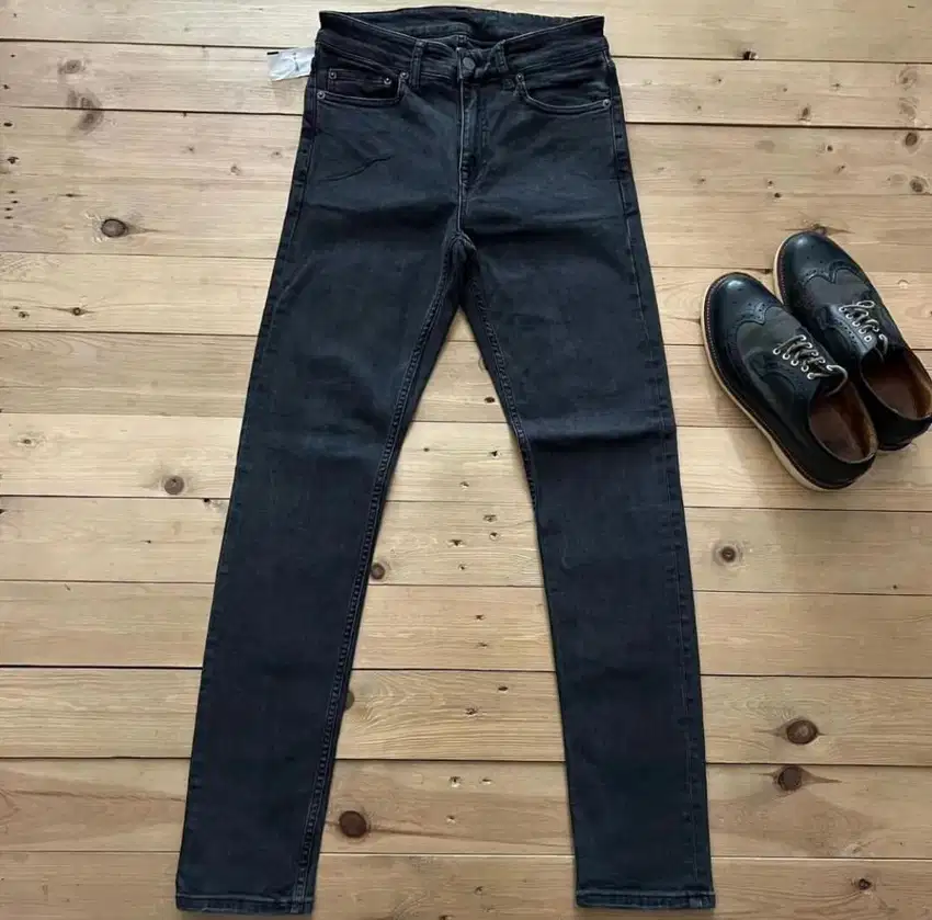 Dr denim black wash celana jeans panjang pria