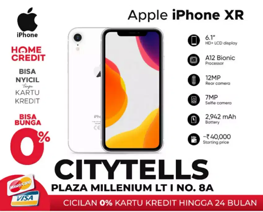 iPhone XR 128GB New Grs 1 Tahun (Imei Permanent)