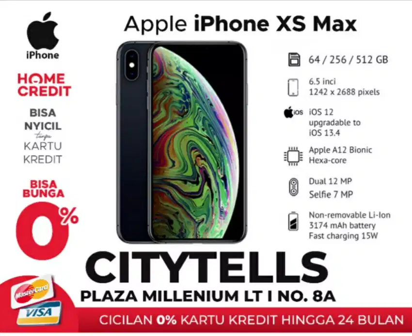 iPhone XS Max 64 New Grs 1 Tahun (Imei Permanent)