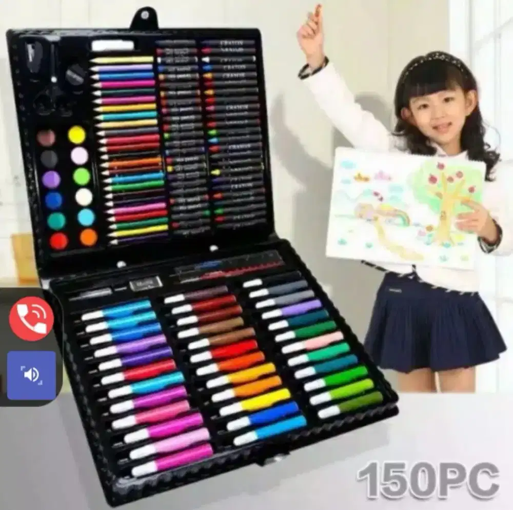 Art Set isi 150pcs Pensil Warna Set Anak Crayon