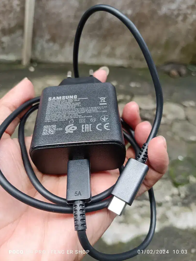 Charger Ori Samsung 45 watt ( FOR SAM S20/S21/S22/S23 )