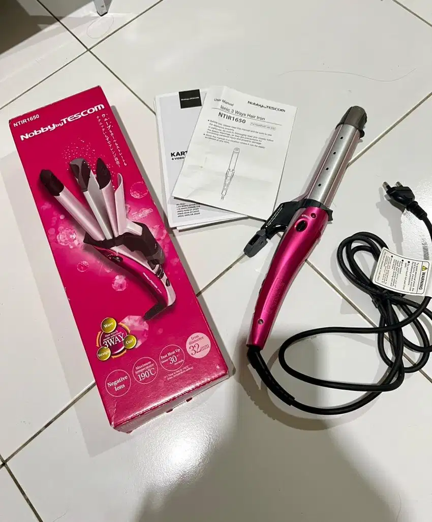 Jual cepat TESCOM Catokan / Keriting rambut 3in1 NTIR1650