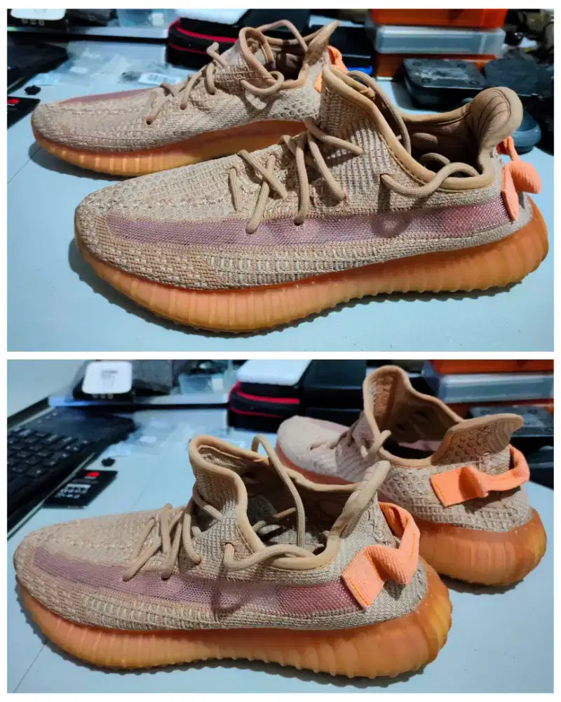 Sepatu ADIDAS Yeezy Boost 350 v2 Clay ( size 43-44 sneaker running )