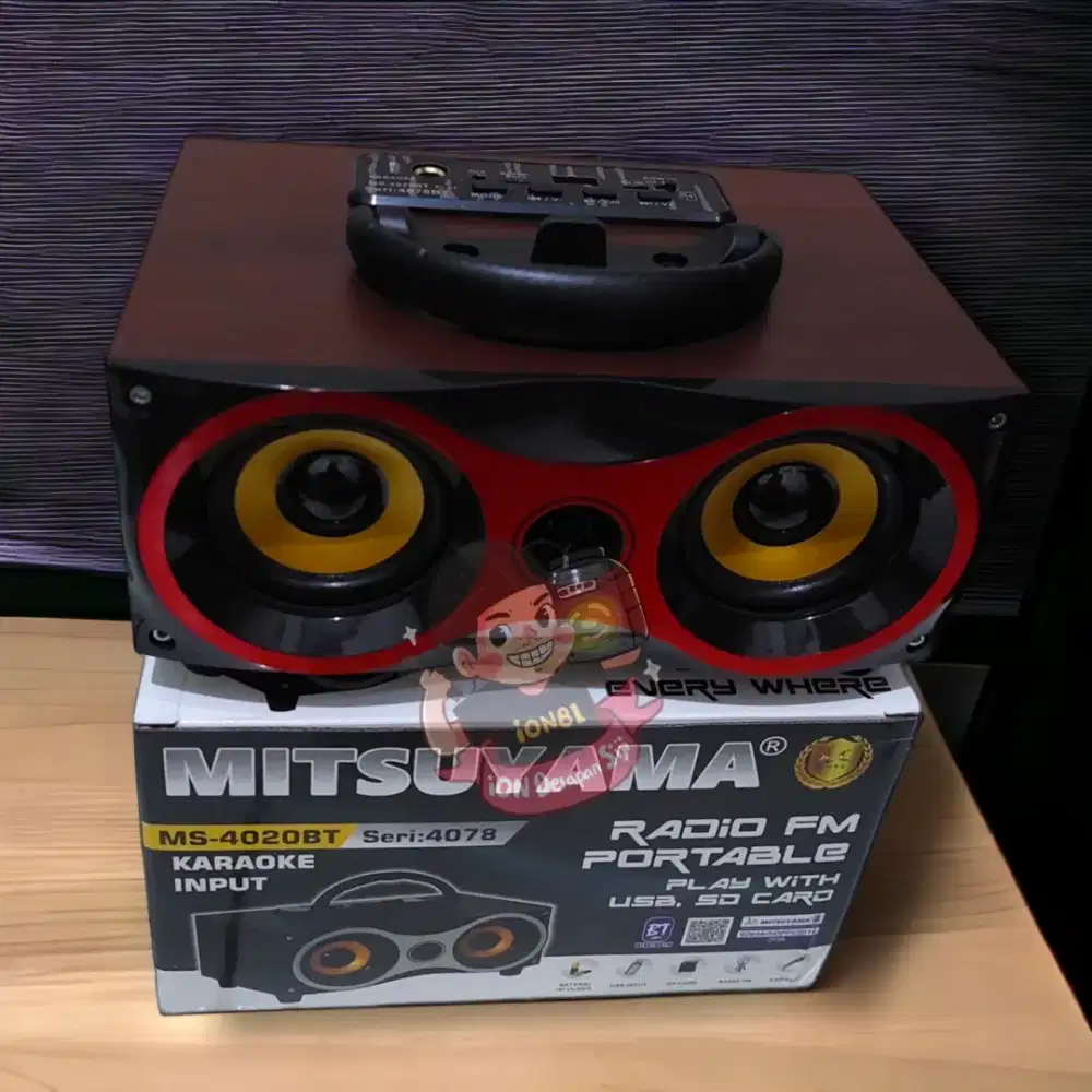 Speaker MusikBox Masteran Karaoke Radio Bluetooth AUX Sepiker musikbok