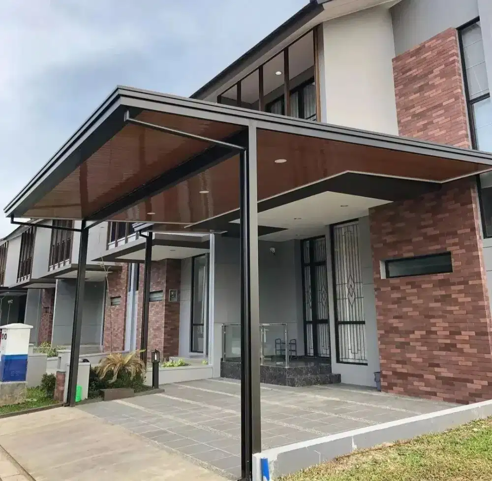 Kanopi atap alderon kombinasi atap PVC