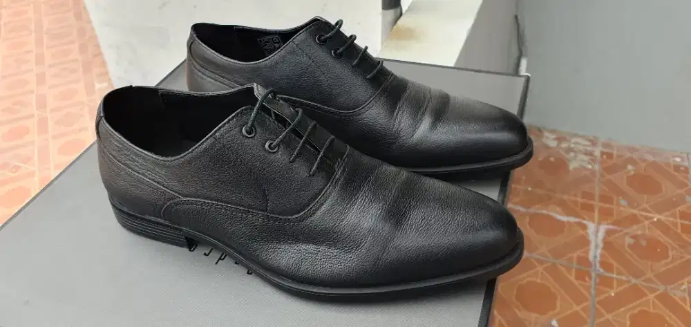 Sepatu Kulit Pedro Black 100% Original