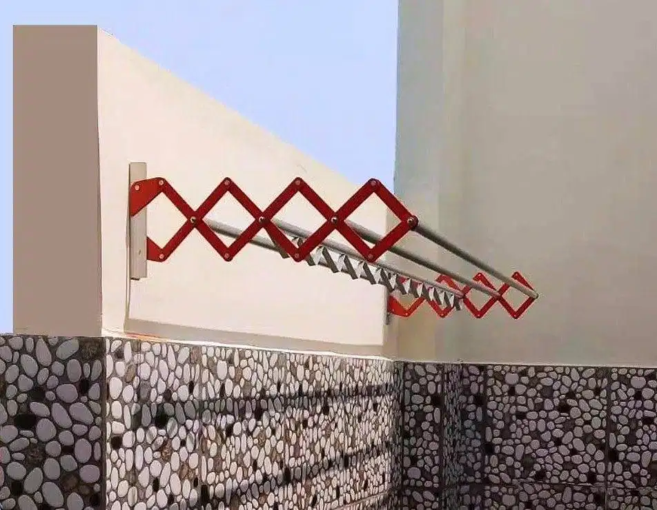 Jemuran Hanger Baju Pakaian Handuk Gantung Tempel Dinding Tembok Lipat