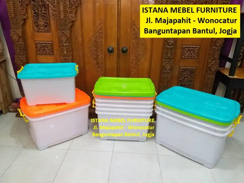 Box Boks Container Kontainer Bok Kotak Barang Plastik Kaki Roda (gpg)