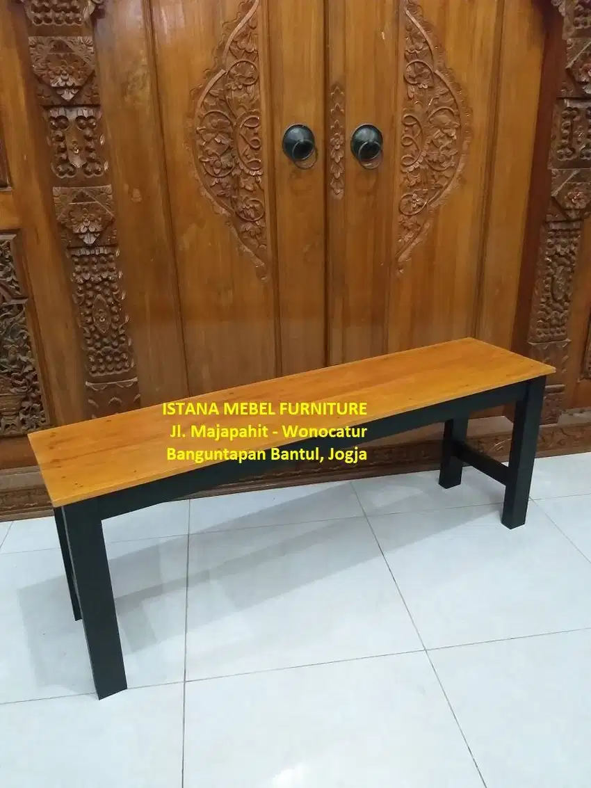 Kursi Dingklik Tunggu Tamu Warung Makan Cafe Panjang Kayu Mahoni #GP