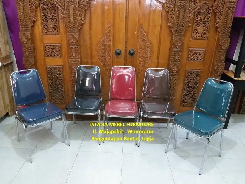 Kursi Susun Busa Kerja Rapat Kantor Komputer Belajar Sandaran Besi #GP