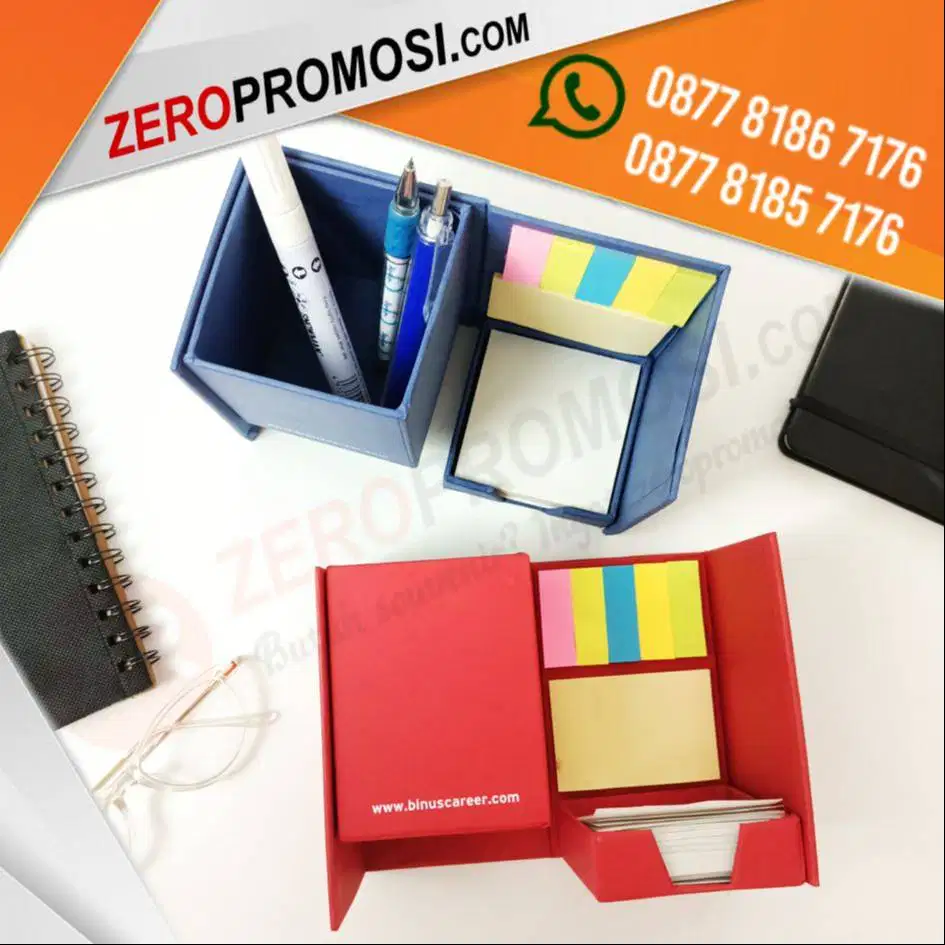 Cetak Custom Souvenir Kotak Pen Memo Sticky Note