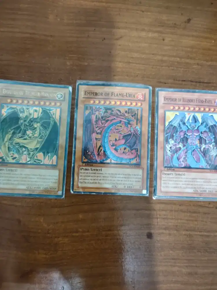 Kartu tiga dewa yugioh gx langka original konami