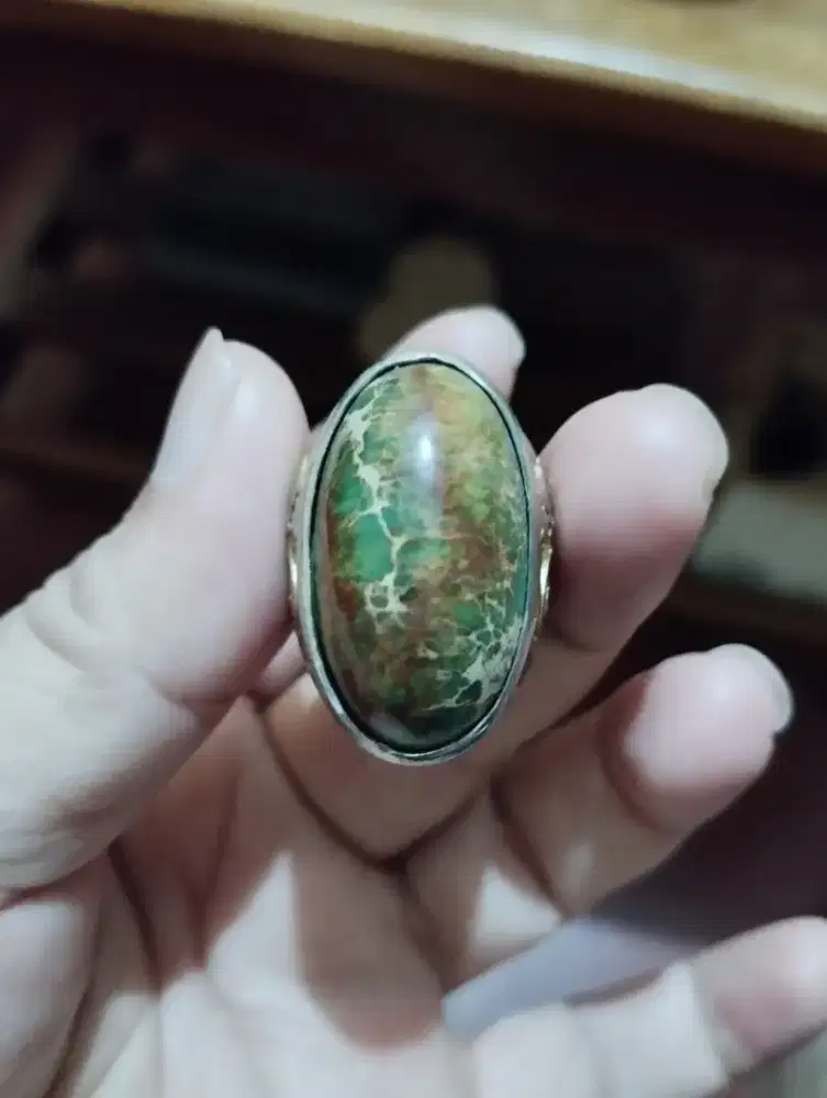 3 Batu Mulia Pirus Persia  ukuran Jumbo sdh Porselin