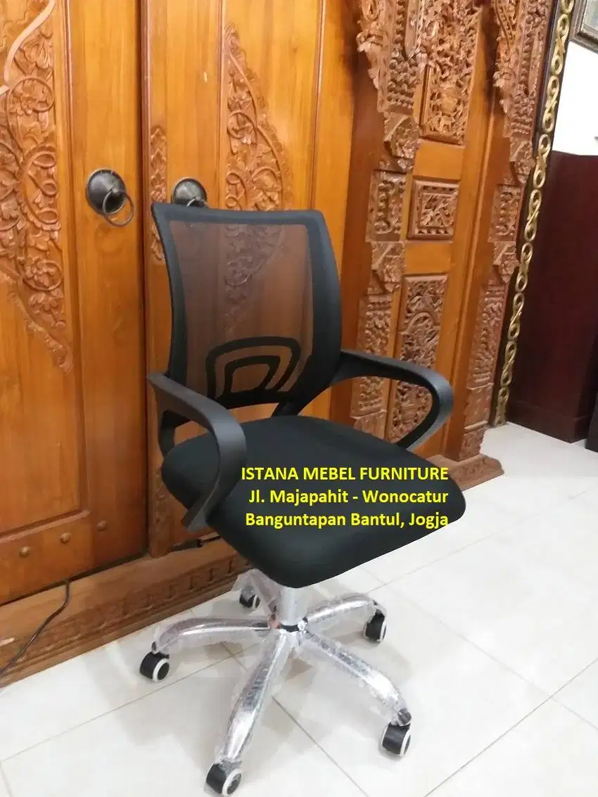 Kursi Putar Komputer Belajar Kantor Kerja Sandaran Jaring Hidrolik #GP