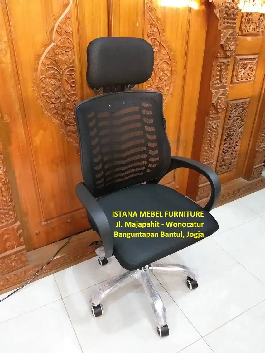 Kursi Kerja Kantor Belajar Komputer Putar Sandaran Jaring Hidrolik #SG